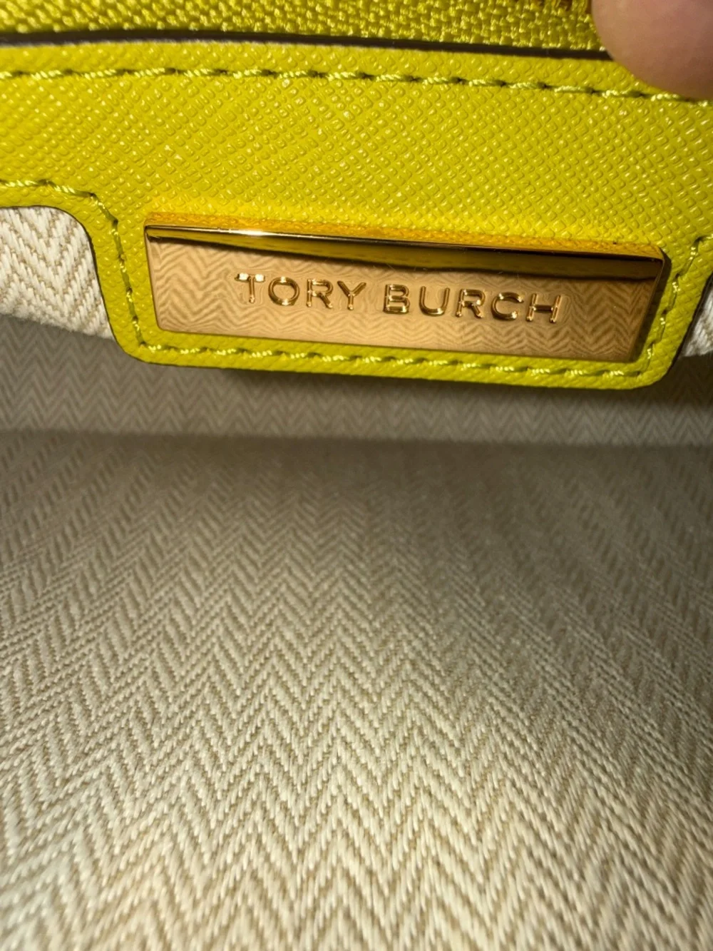 Tory Burch Convertible Robinson Saffiano Leather Crossbody Lime Green